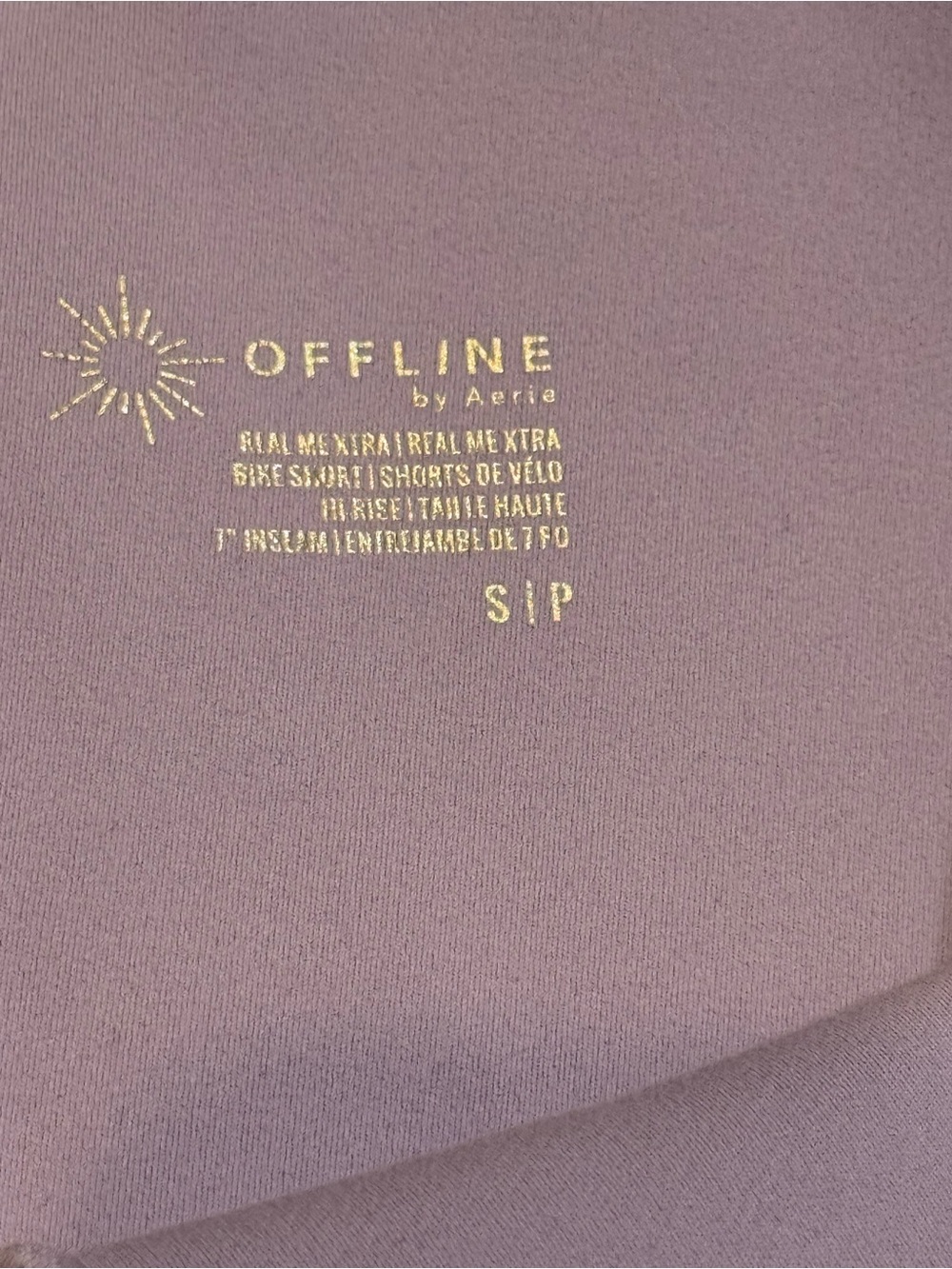 Offline by Aerie High Rise Biker Shorts Mauve Pink Side Pocket Activewear Sz: S - Picture 11 of 11